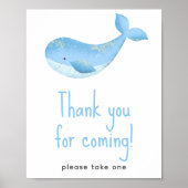 Nautisch baby shower - Bedankt voor uw komst Poster (Voorkant)