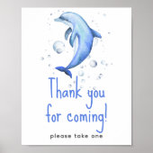 Nautisch baby shower - Bedankt voor uw komst Poster (Voorkant)