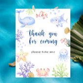 Nautisch baby shower - Bedankt voor uw komst Poster
