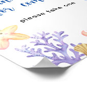 Nautisch baby shower - Bedankt voor uw komst Poster (Hoek)