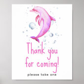 Nautisch baby shower - Bedankt voor uw komst Poster (Voorkant)