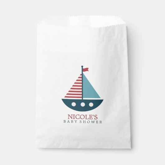 Nautisch Baby shower Bedankzakje (Voorkant)