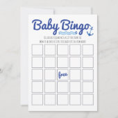 Nautisch Baby shower Bingo Kaart (Voorkant)