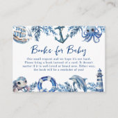 Nautisch Baby shower Book Request Enclosure Kaart (Voorkant)