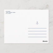 Nautisch Baby shower Briefkaart (Achterkant)