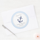Nautisch Baby shower Dank u Sticker (Envelop)