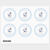 Nautisch Baby shower Dank u Sticker (Vel)