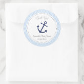 Nautisch Baby shower Dank u Sticker (Tas)