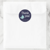 Nautisch Baby shower Dank u wel! Ronde Sticker (Tas)