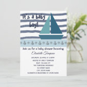 nautisch baby shower en ankerjongen kaart (Staand voorkant)
