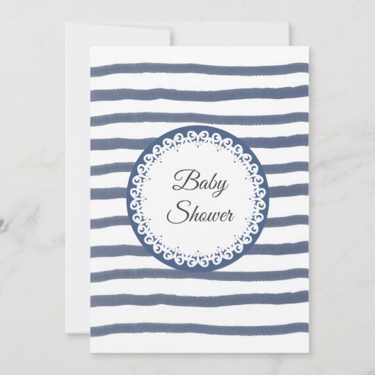 nautisch baby shower en ankerjongen kaart (Achterkant)