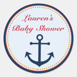 Nautisch Baby shower Favor Stickers