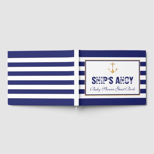 Nautisch Baby shower Gastenboek (Volledig)