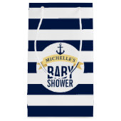 Nautisch Baby shower Gepersonaliseerd Klein Cadeauzakje (Voorkant)