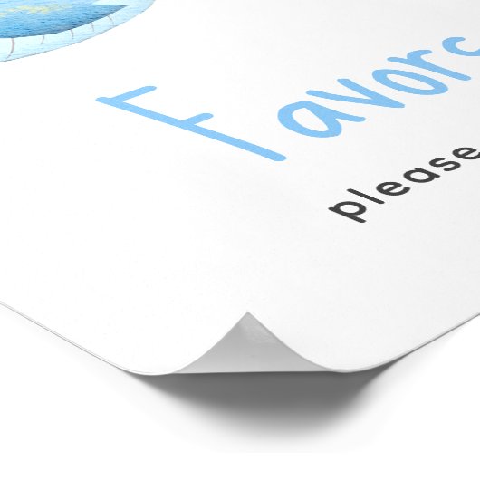 Nautisch baby shower - gunsten, neem er een poster (Hoek)