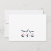 Nautisch Baby shower Hartelijk dank Bedankkaart (Achterkant)