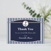 Nautisch Baby shower Hartelijk dank Bedankkaart (Staand voorkant)