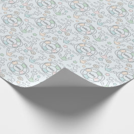 Nautisch Baby shower inpakpapier