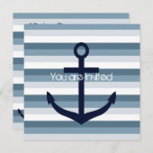 Nautisch Baby shower Kaart (Voorkant / Achterkant)