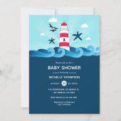 Nautisch Baby shower Kaart (Voorkant)