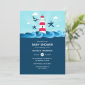 Nautisch Baby shower Kaart (Staand voorkant)