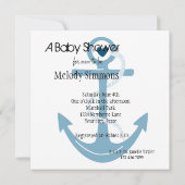 Nautisch Baby shower Kaart (Achterkant)