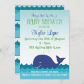 Nautisch Baby shower Kaart (Voorkant / Achterkant)