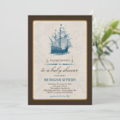 Nautisch Baby shower Kaart (Staand voorkant)