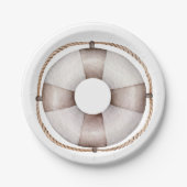 Nautisch Baby shower Lifesaver Papieren Bordje (Voorkant)