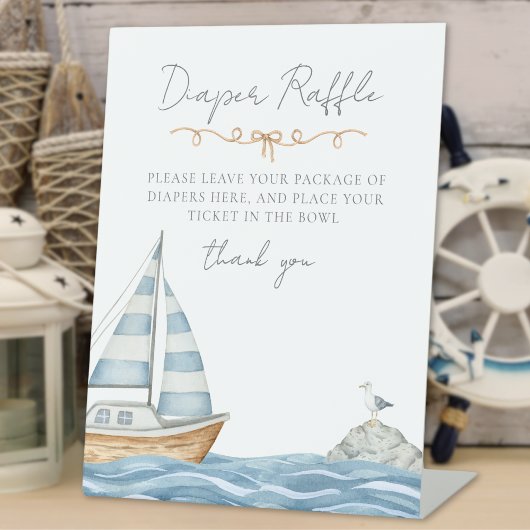 Nautisch Baby shower Luierschouw Reclamebord Met Voetstuk