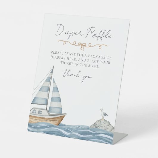 Nautisch Baby shower Luierschouw Reclamebord Met Voetstuk