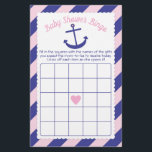 Nautisch Baby shower met ankerpunt Bingo Roze & ma Flyer<br><div class="desc">Dit ontwerp staat in ons "Nautical Anchor"-baby shower in roze en marinesblauw. Het collectie van de coördinatie van producten is te vinden in onze winkel, zazzle.com/doodlelulu*. Neem contact met ons op als je dit ontwerp op een specifiek product wilt toepassen om je eigen unieke overeenkomende object te creëer! Hartelijk dank...</div>