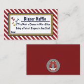 Nautisch Baby shower Ocean Diaper Raffle Kaarten (Voorkant / Achterkant)