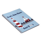 Nautisch Baby shower Ocean Scene Guest Book Notitieboek (Rechterzijde)