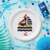 Nautisch Baby shower Papieren Bordje (Feest)