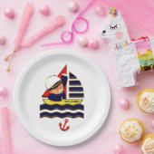 Nautisch Baby shower Papieren Bordje (Feest)