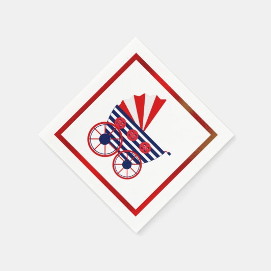 Nautisch Baby shower Papieren servet (Hoek)