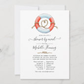 Nautisch Baby shower per post Kaart (Voorkant)