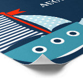 Nautisch Baby shower Poster, welkomstbord, feest Poster (Hoek)