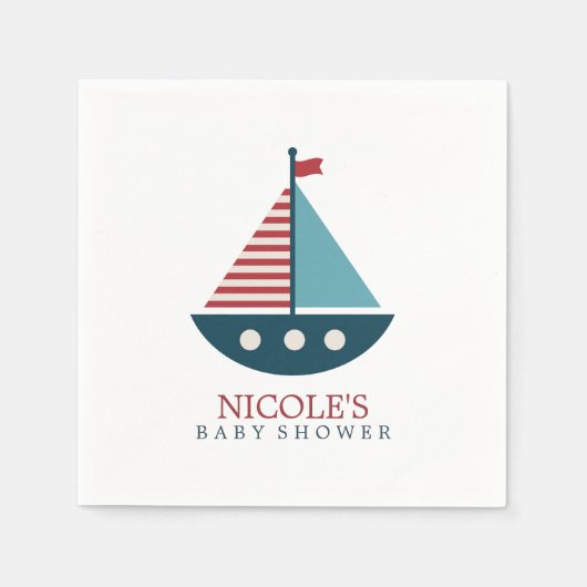 Nautisch Baby shower Servetten (Voorkant)
