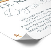 Nautisch Baby shower Spel Late Night Luiers Poster (Hoek)