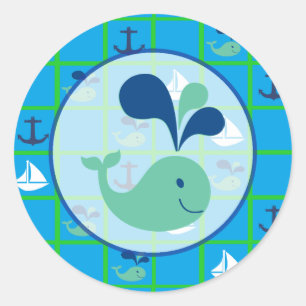 Nautisch Baby shower sticker