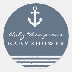Nautisch Baby shower sticker