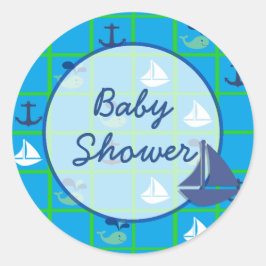 Nautisch Baby shower sticker