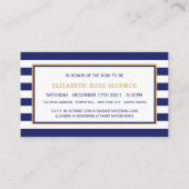 Nautisch Baby shower Ticket Informatiekaartje (Achterkant)