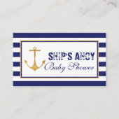 Nautisch Baby shower Ticket Informatiekaartje (Voorkant)