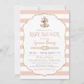 Nautisch Baby shower Uitnodiging met Bloemenanker (Voorkant)