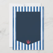 Nautisch Baby shower Uitnodiging, Nautisch Kaart (Achterkant)