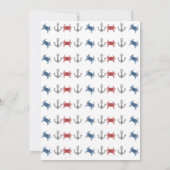 Nautisch Baby shower voor bevestiging van de krab Kaart (Achterkant)