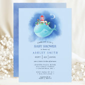 nautisch Baby shower voor de blauwe vinvis Kaart